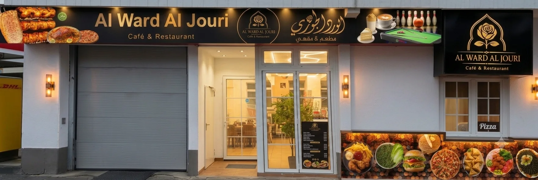 Fassade des Al Ward Al Jouri in Krefeld