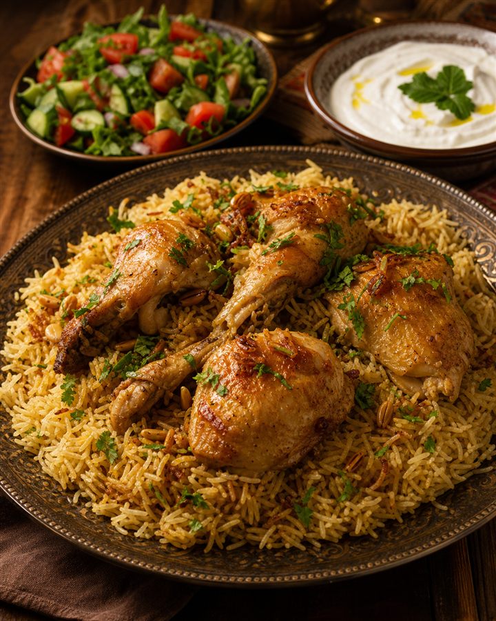 Syrisches Reisgericht mit Hähnchen